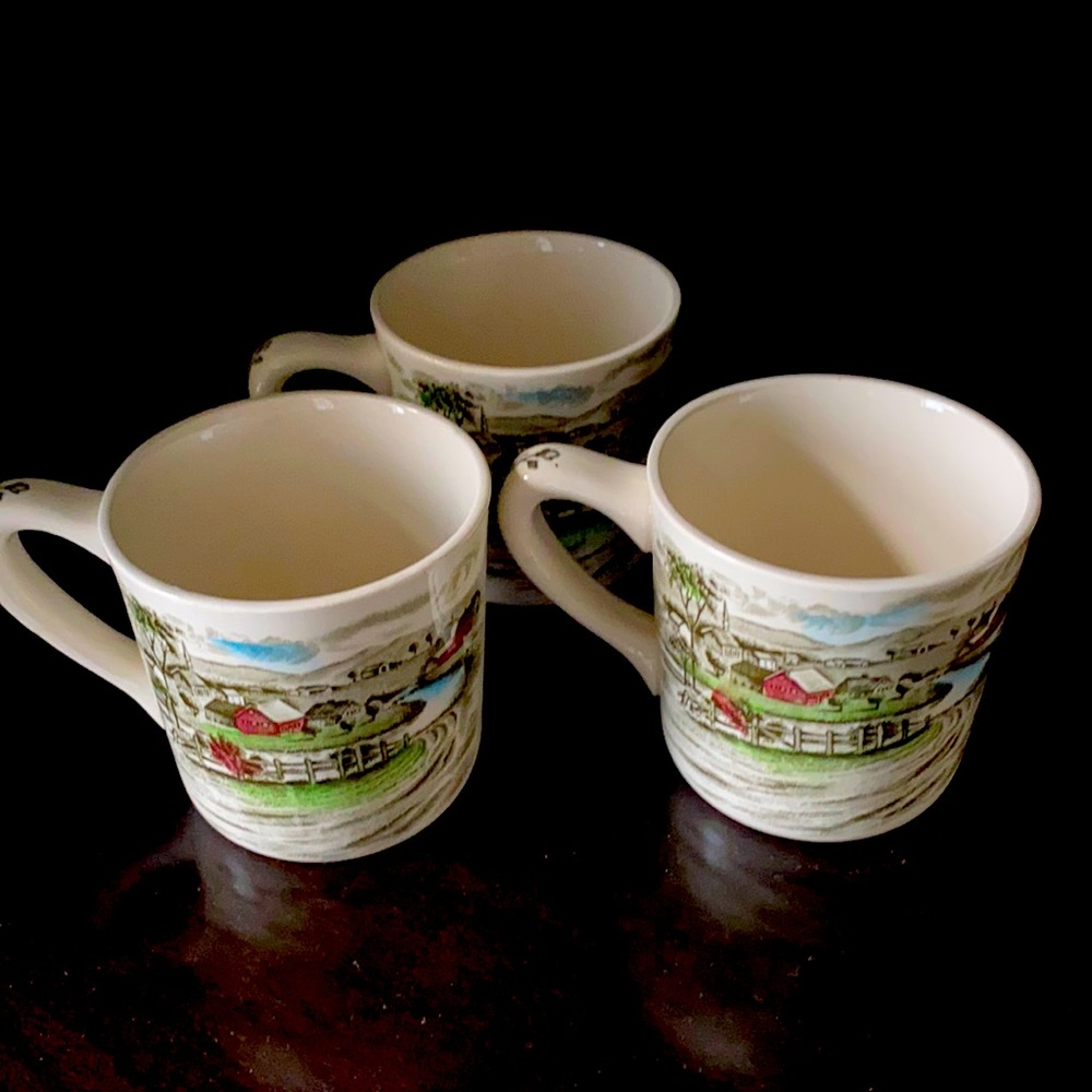 Lot of 3 “The Road Home” mugs by Johnson Bros